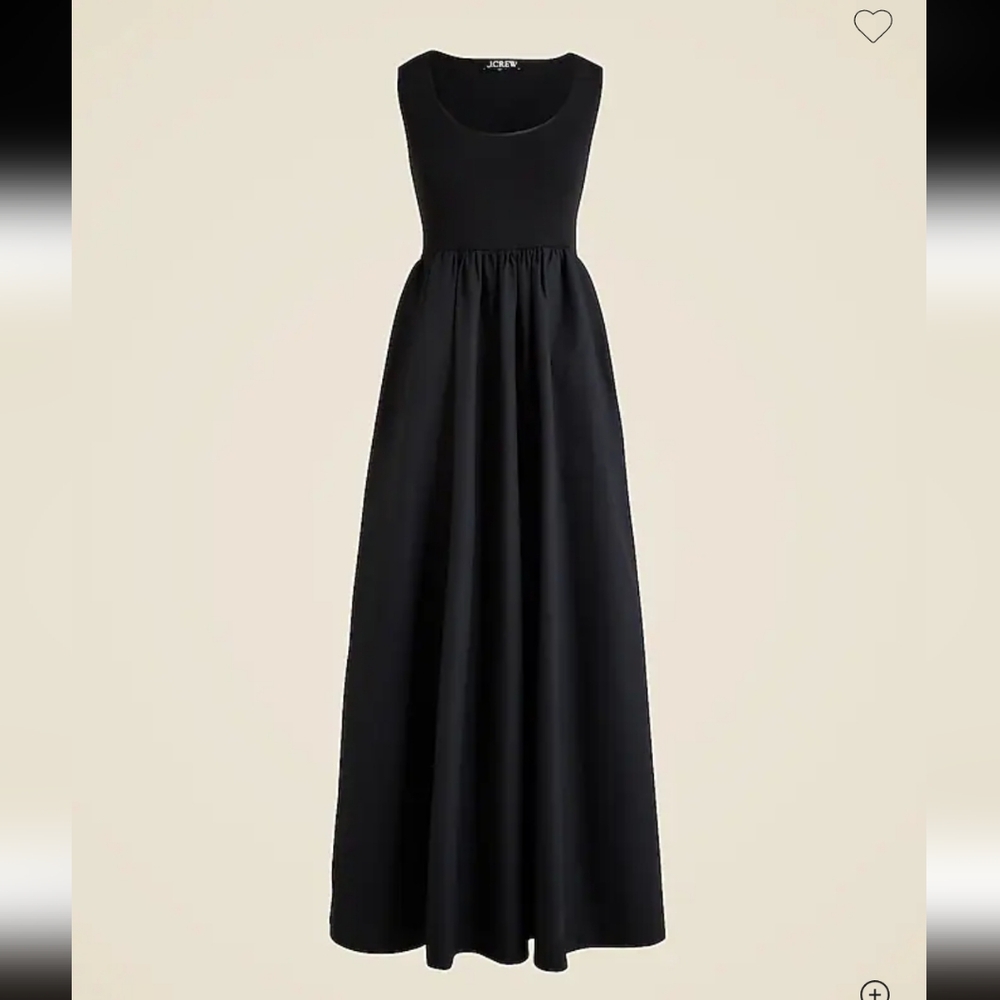 NWT J Crew Black Maxi Dress (Small)